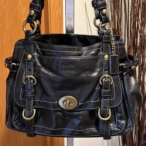 Coach Leather Bag Black Vintage